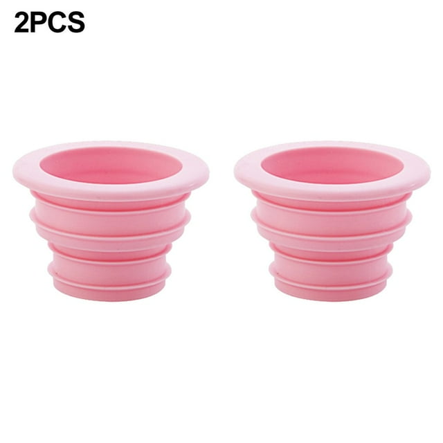 2 Pack Silicone Plug Drain Pipe Sewer Seal Ring For Laundry Bathroom