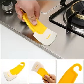 2 Pack Silicone Pot Scrapers, Dish Scraper Tools with Hanging Hole for Pots, Pans, Dishes and Kitchen Cleaning, TIKA