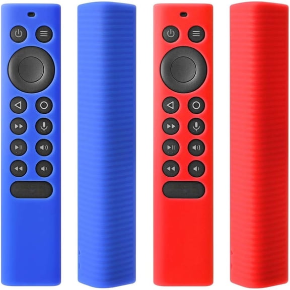 2 Pack] Silicone Protective Cover for NVIDIA Shield TV Pro/4K HDR Remote Controller Series, Light Weight Kids-Friendly Silicone Skin Anti-Slip/Shockproof with Hand Strap (Red & Blue)