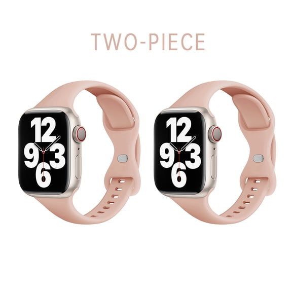 2 Pack Silicone Sport Band Compatible with Apple Watch Bands for Women Men 38mm 40mm 41mm, Soft Strap Wristbands Replacement iWatch Bands for Series 9, 8, 7, 6, 5, 4, 3, 2, 1 SE, D