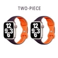 thumbnail image 1 of 2 Pack Silicone Sport Band Compatible with Apple Watch Bands for Women Men 38mm 40mm 41mm, Soft Strap Wristbands Replacement iWatch Bands for Series 9, 8, 7, 6, 5, 4, 3, 2, 1 SE, N, 1 of 8
