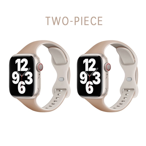 2 Pack Silicone Sport Band Compatible with Apple Watch Bands for Women Men 42mm 44mm 45mm 49mm, Soft Strap Wristbands Replacement iWatch Bands for Series 9, 8, 7, 6, 5, 4, 3, 2, 1 SE Ultra, P
