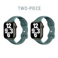 thumbnail image 1 of 2 Pack Silicone Sport Band Compatible with Apple Watch Bands for Women Men 42mm 44mm 45mm 49mm, Soft Strap Wristbands Replacement iWatch Bands for Series 9, 8, 7, 6, 5, 4, 3, 2, 1 SE Ultra, V, 1 of 8