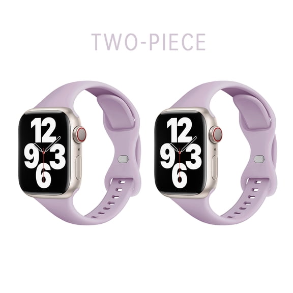 2 Pack Silicone Sport Band Compatible with Apple Watch Bands for Women Men 42mm 44mm 45mm 49mm, Soft Strap Wristbands Replacement iWatch Bands for Series 9, 8, 7, 6, 5, 4, 3, 2, 1 SE Ultra, S