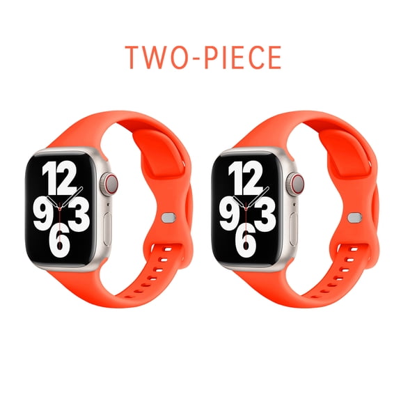 2 Pack Silicone Sport Band Compatible with Apple Watch Bands for Women Men 42mm 44mm 45mm 49mm, Soft Strap Wristbands Replacement iWatch Bands for Series 9, 8, 7, 6, 5, 4, 3, 2, 1 SE Ultra, C