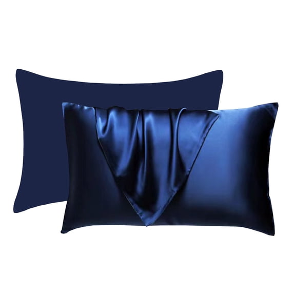 2 Pack Silk Pillowcase, Cooling Satin Pillow Covers for Bed, Comfortable & Breathable, 20x26 Inches