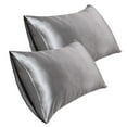 thumbnail image 1 of 2 Pack Silk Pillowcase for Hair and Skin, 20*30 Inch Soft Breathable Smooth Cooling Mulberry Silk Pillow Case Set of 2, Both Sides Grade 6A Silk Pillow Covers for Gift,Holiday Decor, 1 of 2