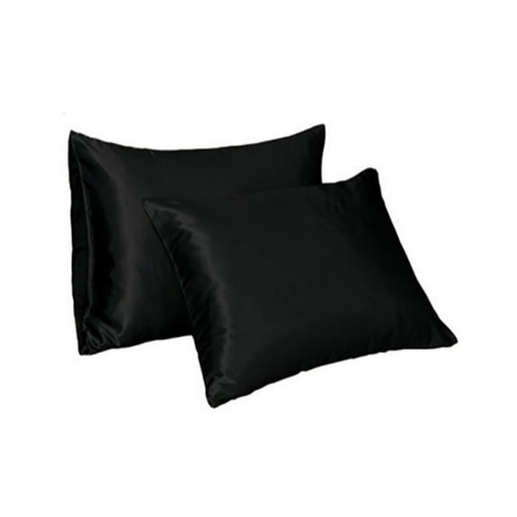 2 Pack Silk Pillowcase for Hair and Skin Ultra Silky Satin Pillowcase, Silk Pillow Covers with Envelope Closure, Both Sides Artificial Silk, Multi Color & Size- Queen Size (20"x40")