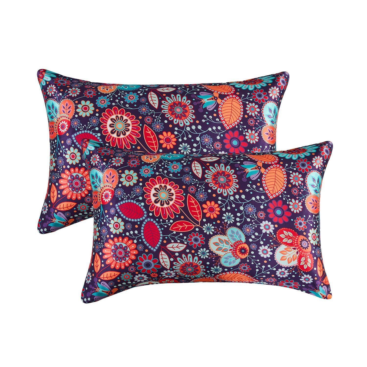 2 Pack Silk Satin Pillowcase Silky Pillow Cases For Hair And Skin