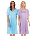 thumbnail image 1 of 2-Pack Silky Tricot Nightgowns by Cozee Corner, 1 of 3