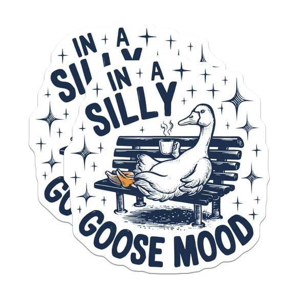 (2 Pack) Silly Goose Mood Magnets - Funny Animal - Humor Home Decor - 5" On Longest Side - for Cars, Fridges, Toolboxes - Made in USA - MAG5911