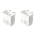 thumbnail image 1 of 2-Pack Silverware Drying Plastic Basket - Compact Utensil Drainer Rack for Forks, Spoons, Knives & Kitchen Tools, Sink Organizer (White), 1 of 5