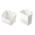 thumbnail image 1 of 2-Pack Silverware Drying Plastic Basket - Compact Utensil Drainer Rack for Forks, Spoons, Knives & Kitchen Tools, Sink Organizer (White), 1 of 5