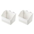 thumbnail image 1 of 2-Pack Silverware Drying Basket - Compact Utensil Drainer Rack for Forks, Spoons, Knives & Kitchen Tools, Sink Organizer (White), 1 of 5