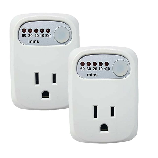 2 Pack Simple Touch Countdown Timer Auto Shut-Off Safety Outlet ...