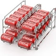 thumbnail image 1 of 2 Pack - SimpleHouseware Stackable Front Loading Beverage Can Dispenser Rack, Chrome, 1 of 2