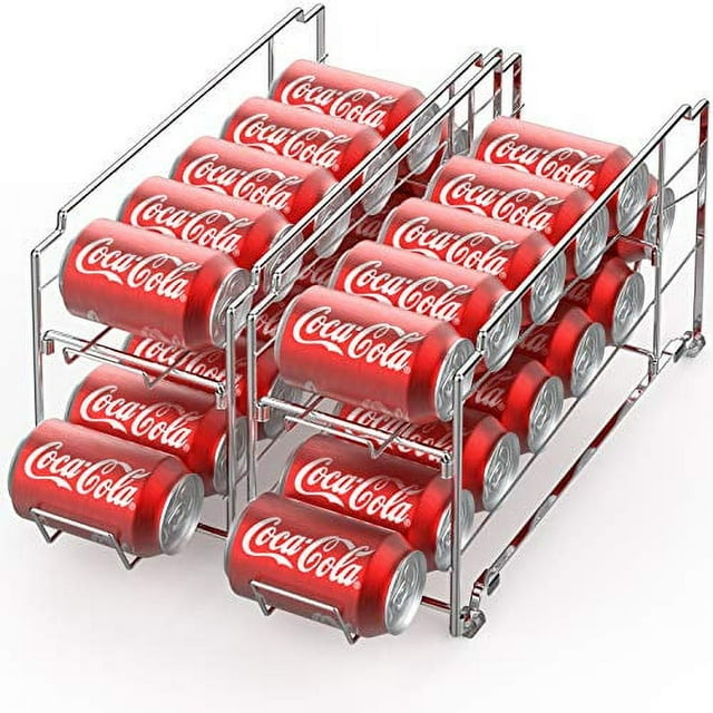 2 Pack SimpleHouseware - Stackable Beverage Can Dispenser, Chrome ...