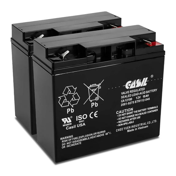 2 Pack Simplex 2081-9275 Fire Alarm Control Panel Battery 12V 18Ah F2
