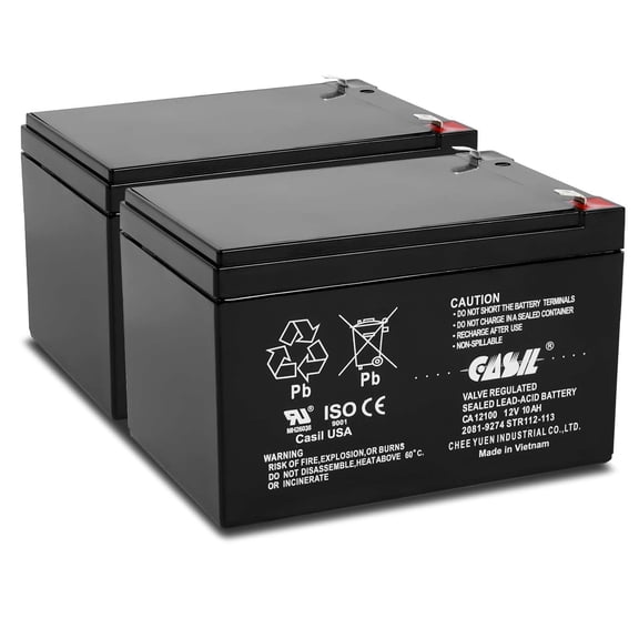 2 Pack Simplex Grinnell 2081-9274 Fire Alarm Control Panel Battery 12V 10Ah