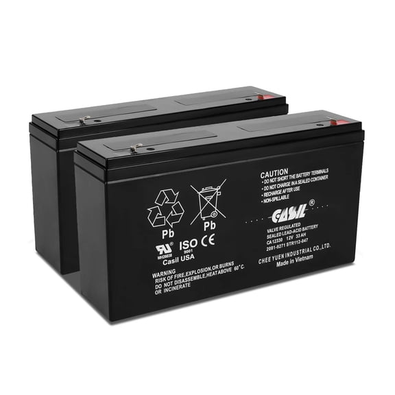 2 Pack Simplex Grinnell Casil 12V 33Ah F2 Terminal Replacement Battery Compatible with 2081-9271 Simplex Grinnell Fire Alarm Control Panel