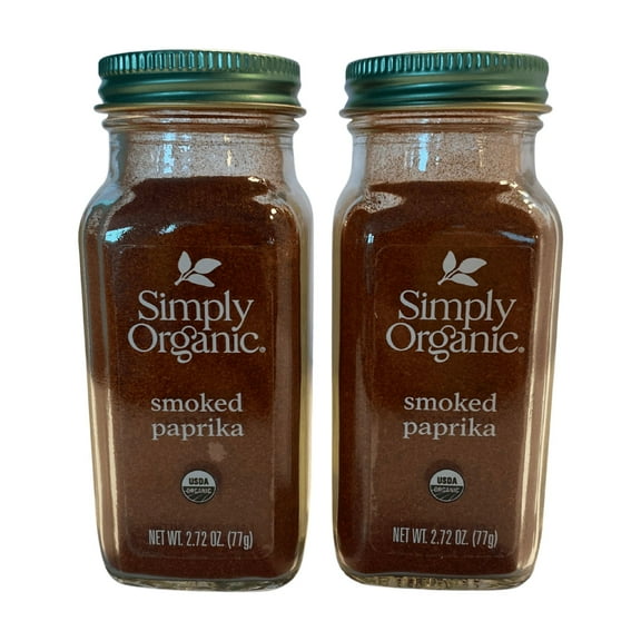 (2 Pack) Simply Organic Smoked Paprika 2.72 oz – Ground Oak-Smoked Peppers, Sweet & Mild, USDA Organic, Non-GMO