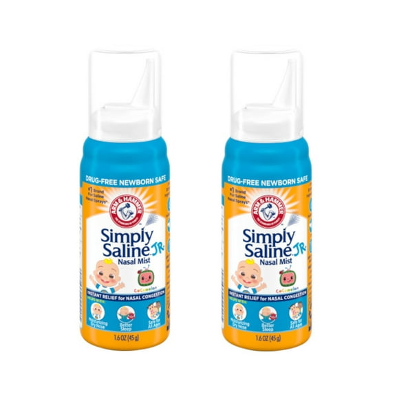2 Pack Simply Saline Nasal Mist Baby 1.5 oz