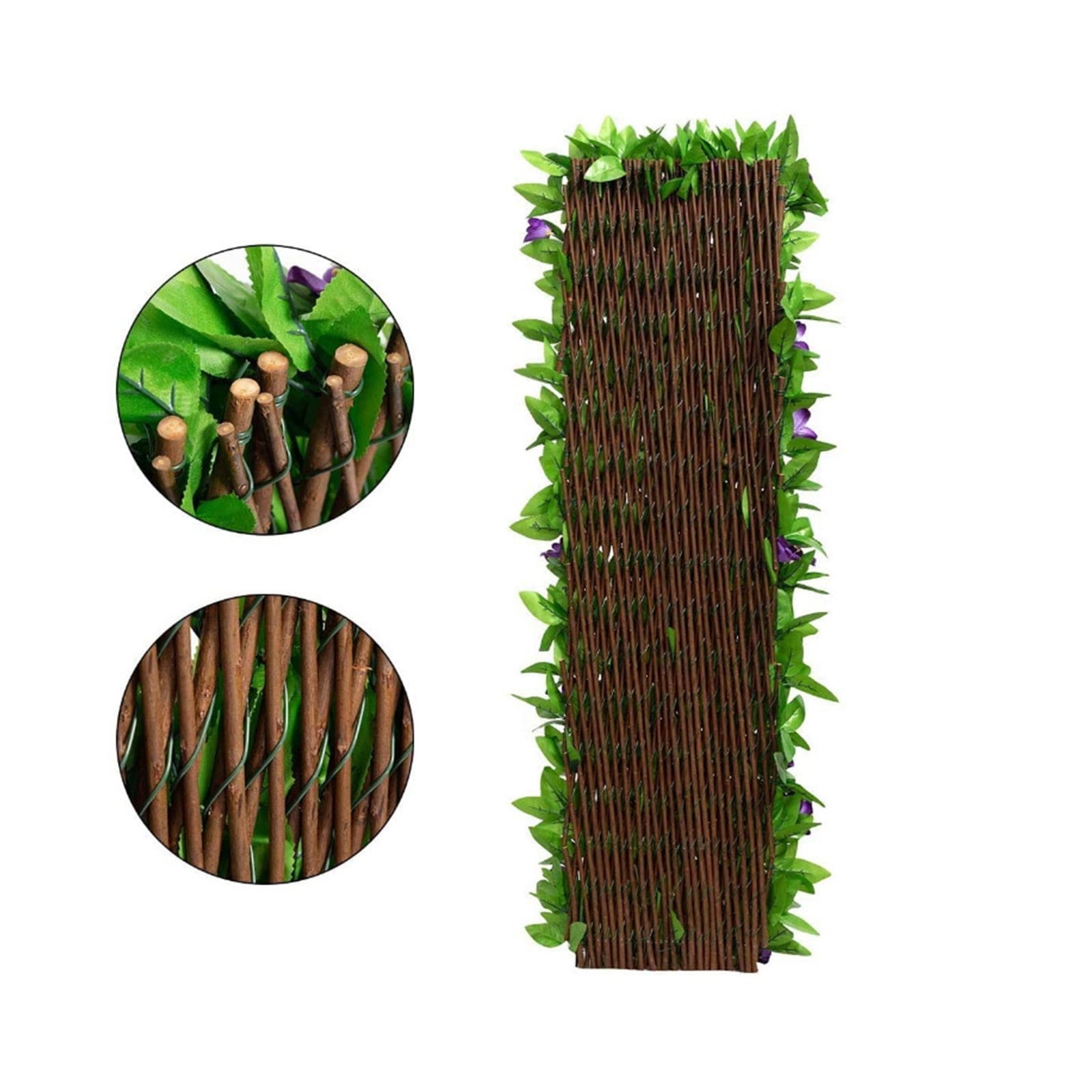 2 Pack Simulated Fence Leaf Panel - Retractable Ivy Wall for Garden ...