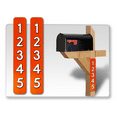 thumbnail image 1 of 2 Pack Single Sided Address Numbers for House Signs, Customized Vertical 911 Emergency Mailbox/House Numbers/Letters Signs, Highly Reflective Pre Drilled Aluminum Signs, Waterproof (6x18, Orange), 1 of 6