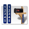 thumbnail image 1 of 2 Pack Single Sided Address Numbers for House Signs, Customized Vertical 911 Emergency Mailbox/House Numbers/Letters Signs, Highly Reflective Pre Drilled Aluminum Signs, Waterproof (3x18, Navy Blue), 1 of 6