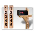 thumbnail image 1 of 2 Pack Single Sided Address Numbers for House Signs, Customized Vertical 911 Emergency Mailbox/House Numbers/Letters Signs, Silk Screened Highly Reflective Pre Drilled Aluminum Signs (3x18, Tan), 1 of 7