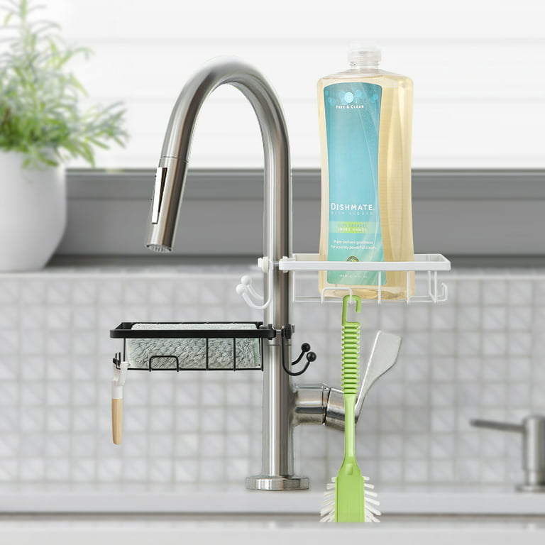 Sink Sponge Holder Faucet Storage Rack Shower Caddy For Kitchen