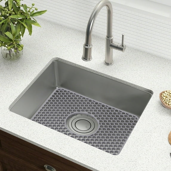 2 Pack Sink Protectors for Kitchen Sink, 13.58" x 13.58"" Dish Rack, Protect Sink from Stains, Damage, Scratches, Dishwasher Safe Sink Grid, Sink Mat, for Kitchen