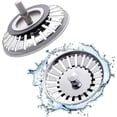 thumbnail image 1 of 2-Pack Sink Strainer/Sink Plug Sink Plug Hole Kitchen/Bathroom Strainer Diameter 84mm with Ball Head, Stainless Steel, 1 of 5