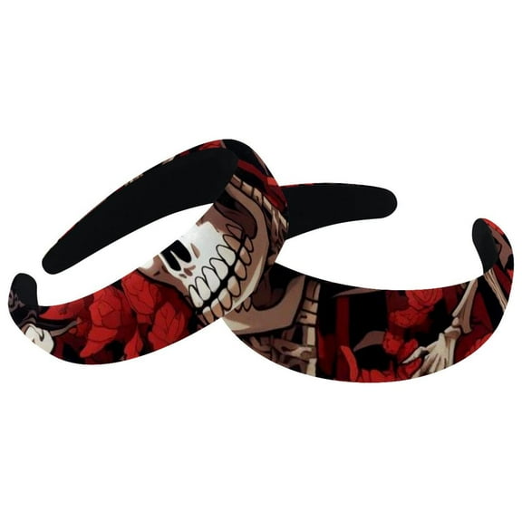 2 Pack Skeleton Headbands -Wide Fashion Head Bands for Women and Girls