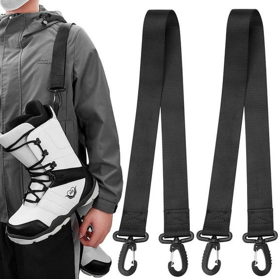 2 Pack Ski Boot Carrier Straps,Ski and Snowboard Boot Shoulder Sling Leash for Women Men,Skates Carry Leash, Roller Skate Leash for Skiing, Snowboarding, Ice Skates (Yellow blue)