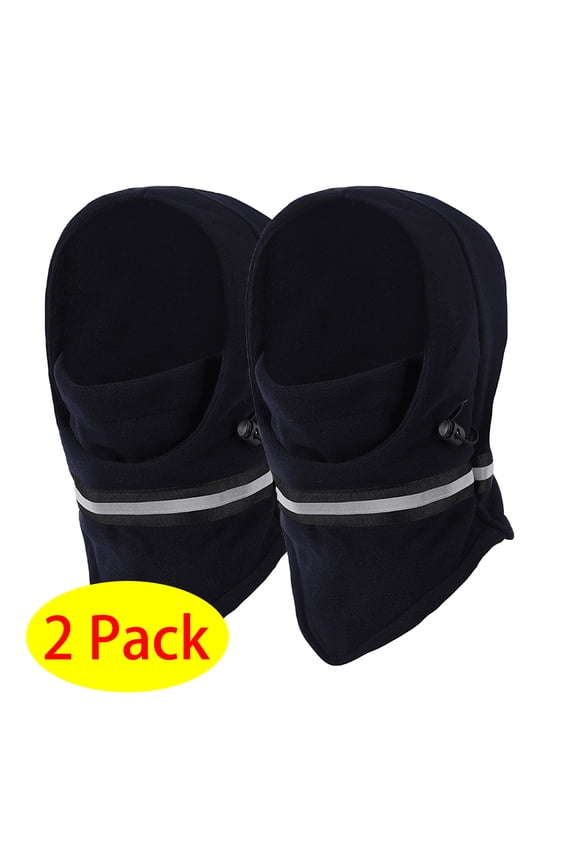 2 Pack Ski Face Mask Neck Gaiter Thermal Soft Face Cover Headwear Skiing Fishing Navy Blue