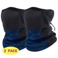 thumbnail image 1 of 2 Pack Ski Mask Half Face Cover Neck Warmer Balaclava for Men and Women Blue, 1 of 6