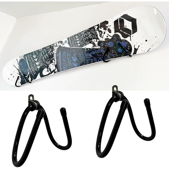 2 Pack Ski and Snowboard Wall Storage Rack, Horizontal Wall Rack Hanger, Ski Holders Snowboard Gear Organizer Snowboard Display Stand for Room, Garage