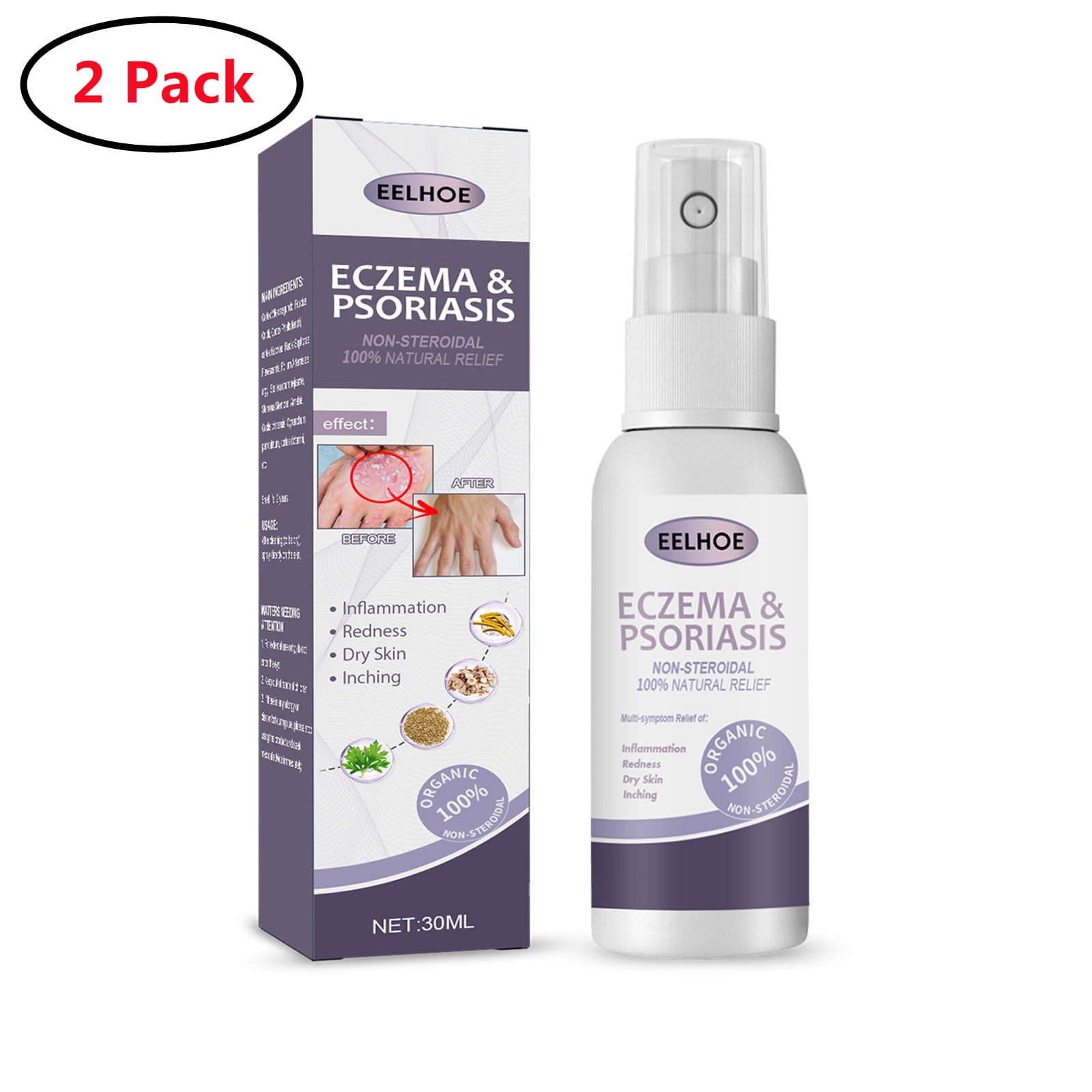 2 Pack Skin Repair Fungus Relief SprayAfter Sport Treatment for