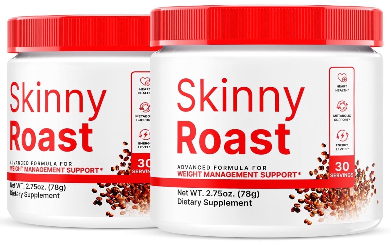 (2 Pack) Skinny Roast Powder - Naturally Supports Active Lifestyle and Fitness, Premium Supplement For Lasting Energy & Health, SkinnyRoast Coffee Detox Formula, Official Review (120 Servings)