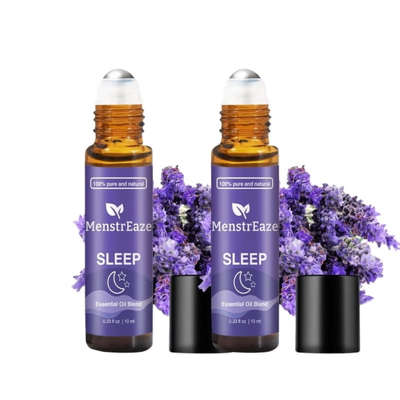 MenstrEaze Lavender Grapeseed Roll-On for Calming Relaxation & Sleep, 10ml x2