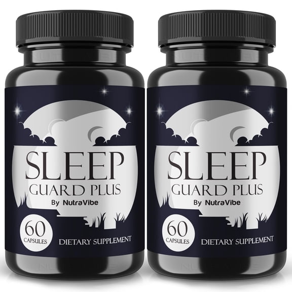 (2 Pack) Sleep Guard Plus Sleeping Aid Capsules, Sleep Guard + REM Sleep Support Supplement, Extra Strong Pills for a Relaxing and Calm Bedtime, All Natural, SleepGuardPlus Review (120 Capsules)