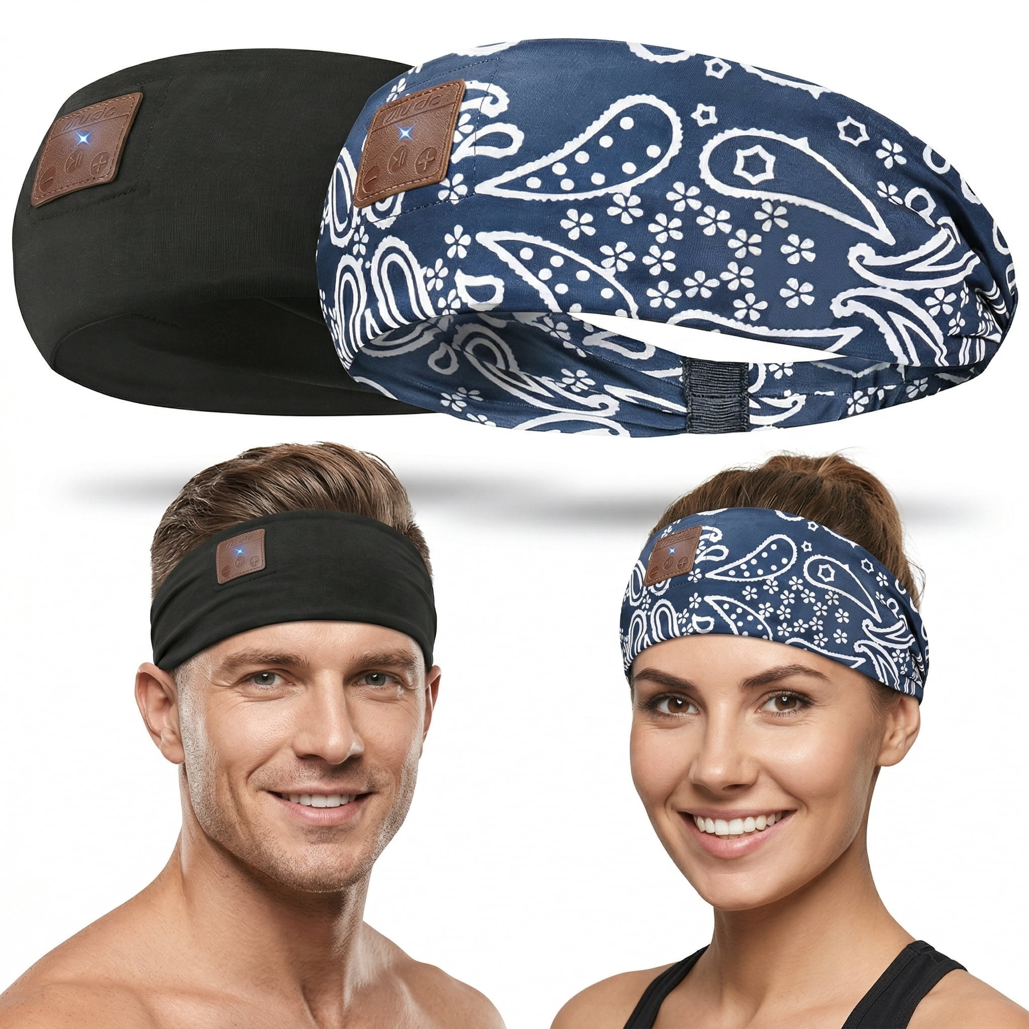 2-Pack Sleeping Headphones Bluetooth 5.4 Headband Headband Headphones with Ultra-Thin Speakers, Headsets Headband for Side Sleepers Running Insomniac Travel Meditation
