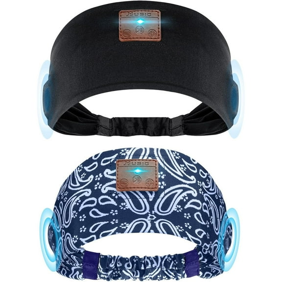 2-Pack Sleeping Headphones, Headband with Ultra-Thin HD Stereo Speaker, Bluetooth Headband Headsets for Sports, Workouts, Insomnia, Yoga, Air Travel, Meditation Gym