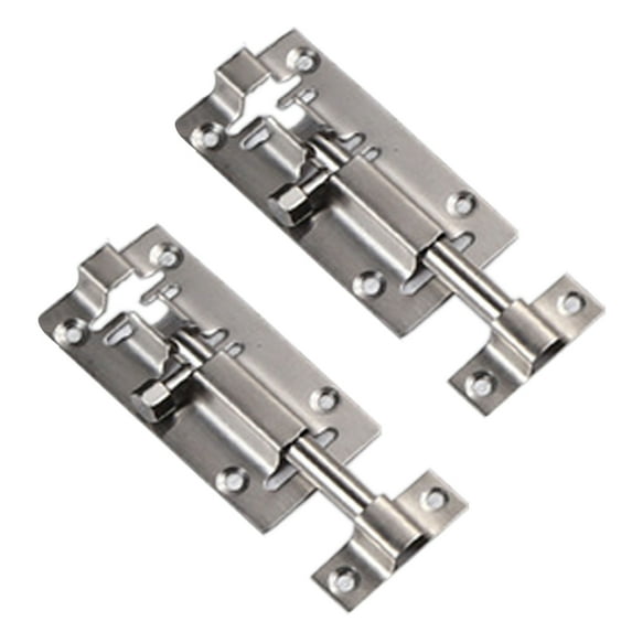 2 Pack Slide Barrel Bolt Latch Sliding Latch Lock, Stainless Steel Sliding Lock for Door Security