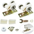 thumbnail image 1 of 2 Pack Sliding Pocket Door Hardware Top Hanger Rollers Wheels Assembly Fit  Part 1125 & 1500 Hardware Kit, 1 of 5