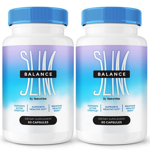 (2 Pack) Slim Balance Natural Daily Pill Formula Designed to align with Fitness Goals, Support active Lifestyle & Body Balance | Just 2 Easy-to-Swallow Pills Daily (120 Capsules)