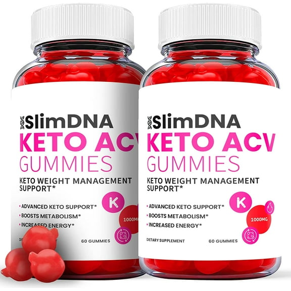 (2 Pack) Slim DNA Keto ACV Gummies - Supplement for Weight Loss - Energy & Focus Boosting Dietary Supplements for Weight Management & Metabolism - Fat Burn - 120 Gummies