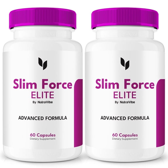 (2 Pack) Slim Force Elite  Natural Daily Pill Formula Designed to align with Fitness Goals, Support active Lifestyle & Body Balance | Just 2 Easy-to-Swallow Pills Daily (120 Capsules)