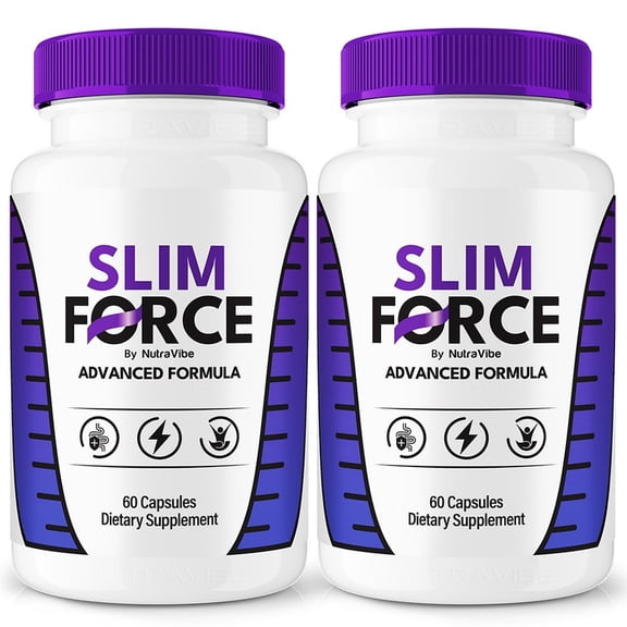 (2 Pack) Slim Force Natural Daily Pill Formula Designed to align with Fitness Goals, Support active Lifestyle & Body Balance | Just 2 Easy-to-Swallow Pills Daily (120 Capsules)